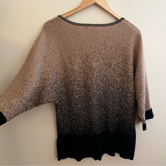 Rose Gold ADRIENNE VITTADINI Elbow Sleeve Dolman Sweater w/Chainlink Keyhole XL - Picture 9 of 12